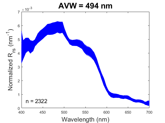 Remote Sensing Reflectance spectra